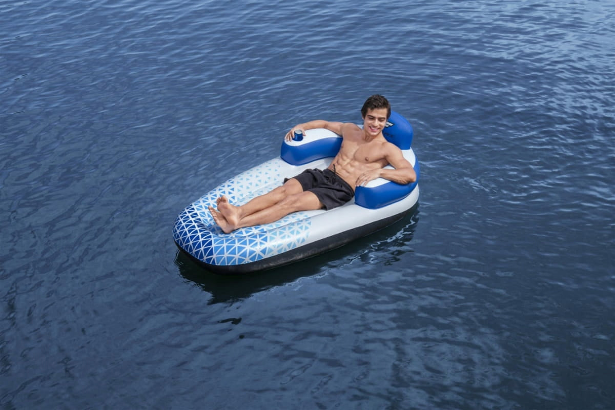 INFLATABLE MATTRESS FOR SWIMMING BACKREST PLACE FOR DRINKS 183X97CM BESTWAY Manufacturer code 8434344094555