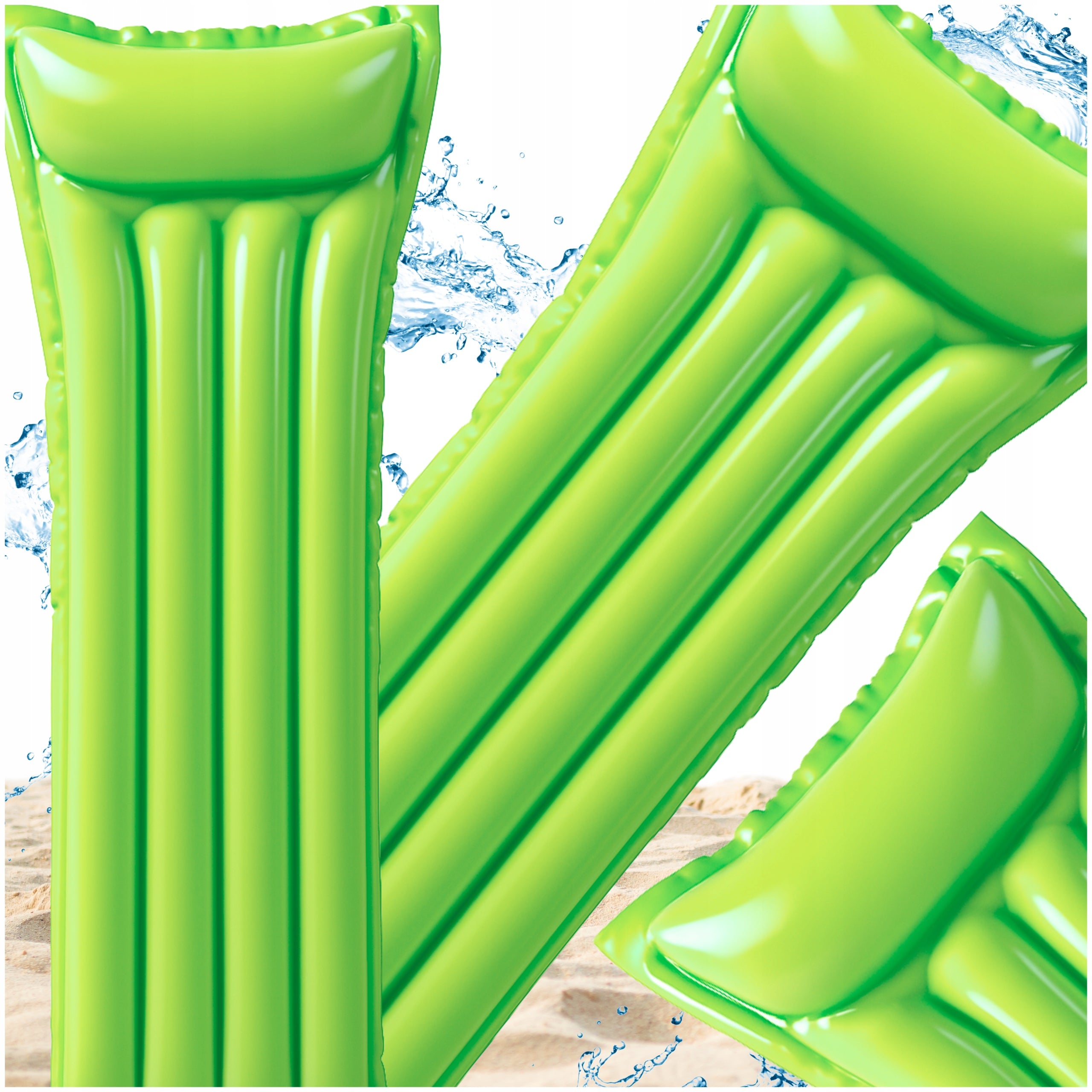 INFLATABLE MATTRESS FOR SWIMMING BEACH CHAIR FOR POOL BEACH WITH PILLOW Color multicolor