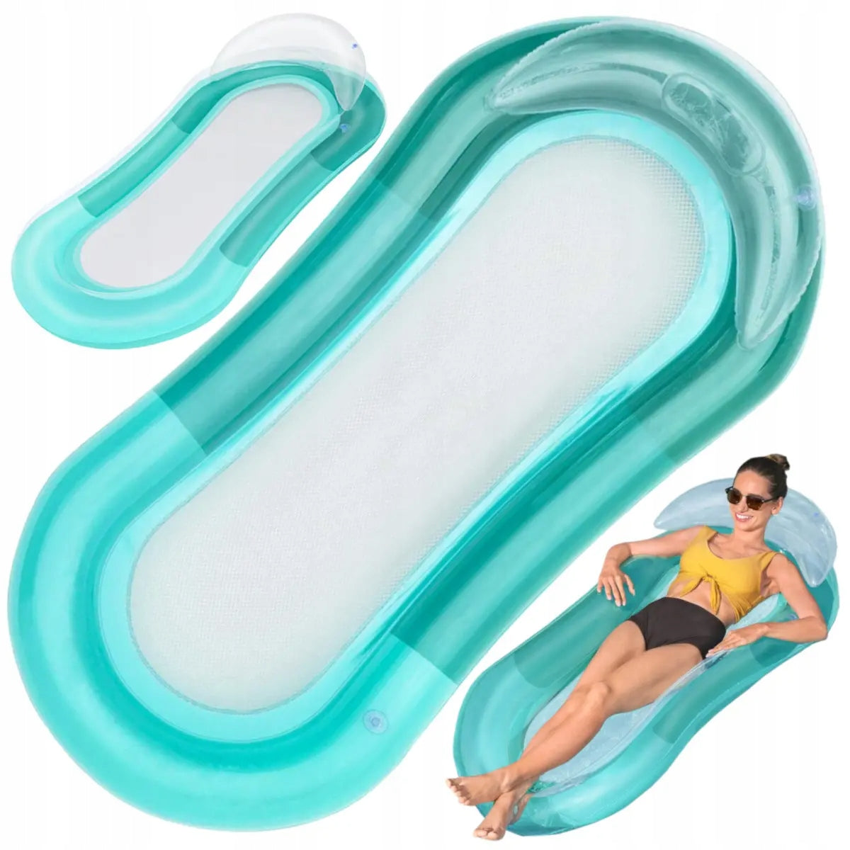 INFLATABLE MATTRESS FOR SWIMMING PONTOON FLOATING TO THE POOL BY THE WATER 160X75 cm Packaging status original