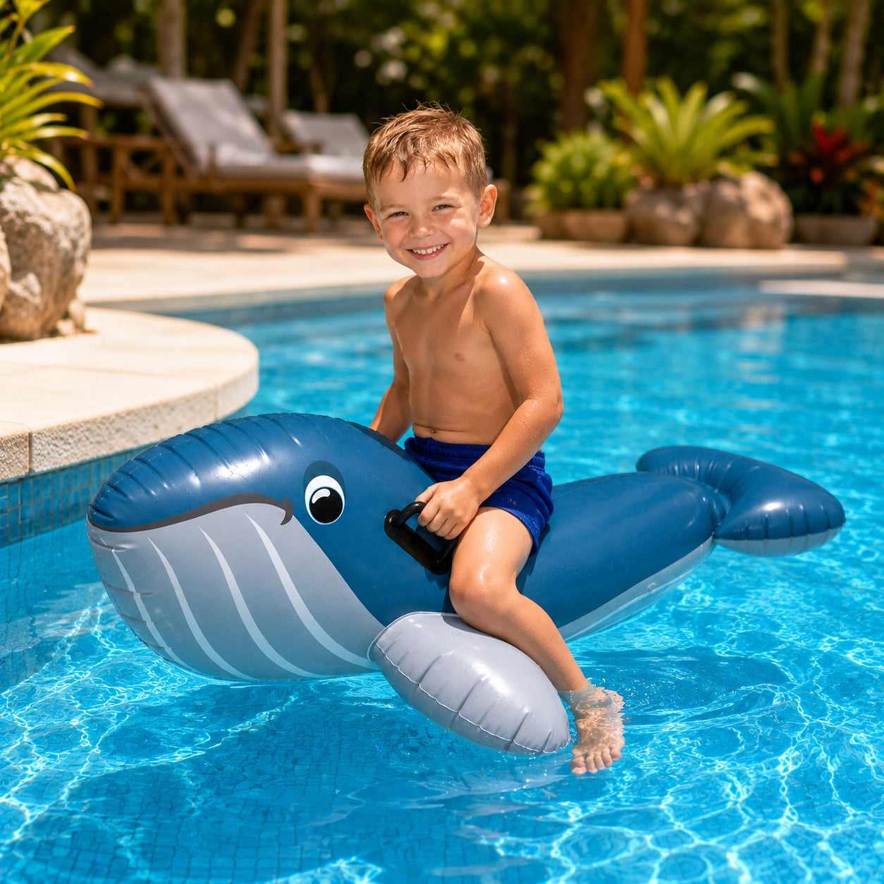 INFLATABLE MATTRESS LARGE WHALE FOR SWIMMING 152x84cm POOL BEACH 3+ XXL 50KG Manufacturer code MATERAC DO PŁYWANIA DUŻY WIELORYB 152x84cm