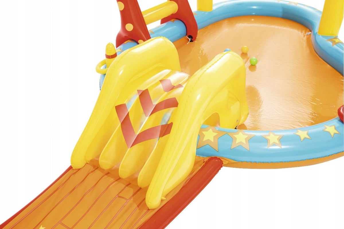 INFLATABLE PLAYGROUND WATER PADDLING POOL BESTWAY FOR CHILDREN SLIDE Length 435 cm