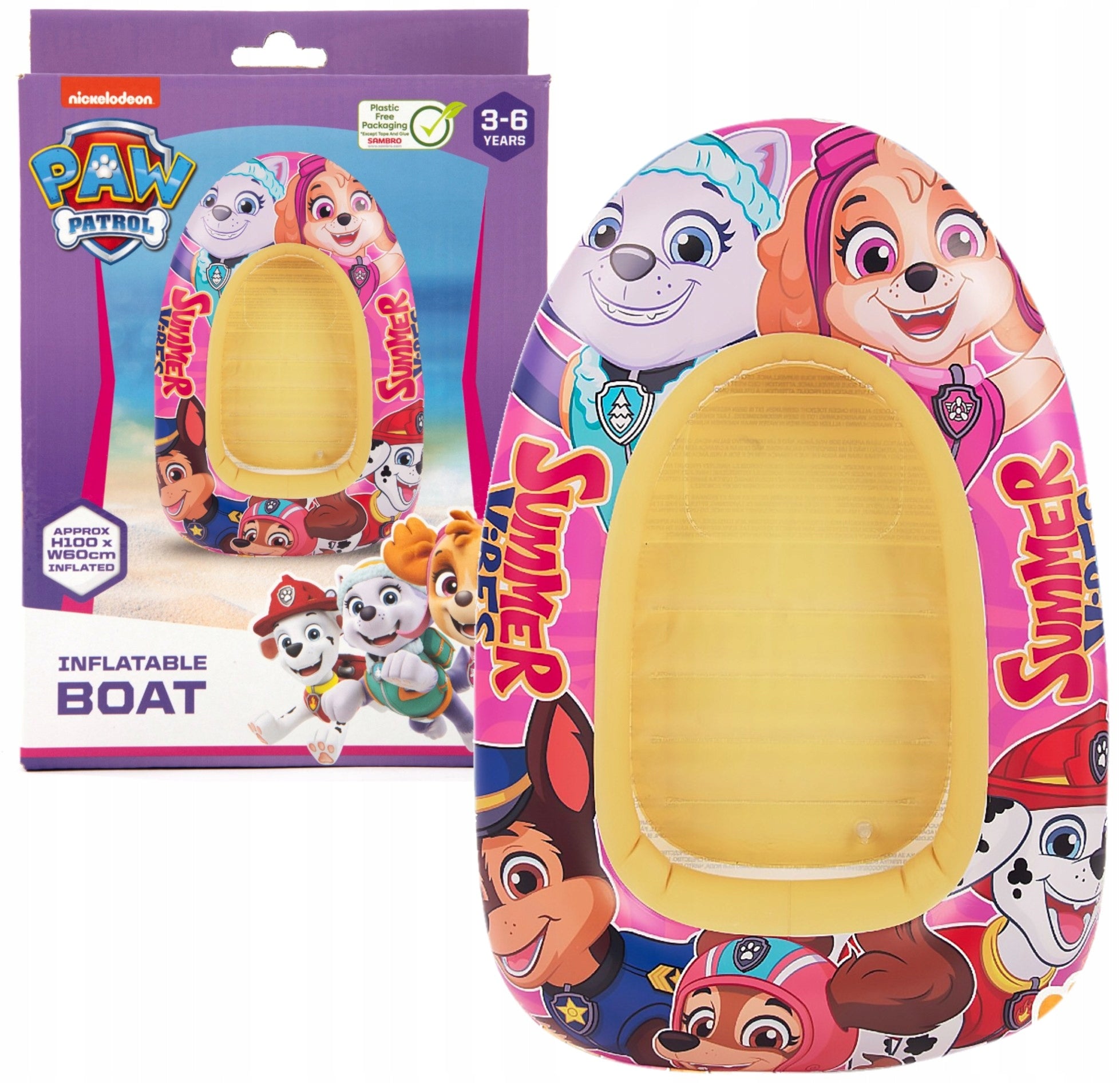 INFLATABLE PONTOON BOAT FOR SWIMMING PSI PATROL SKYE EVEREST 100 X 60 CM