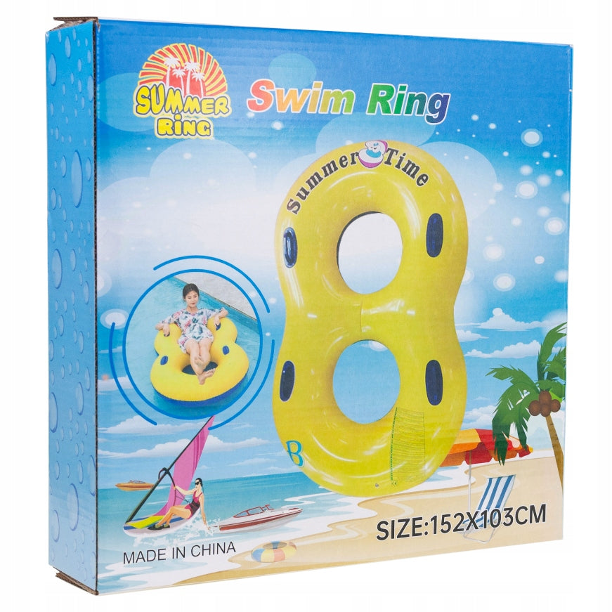 INFLATABLE PONTOON DOUBLE WHEEL FOR COUPLE WITH HANDLES LARGE FOR 2 PEOPLE Manufacturer code TG81878
