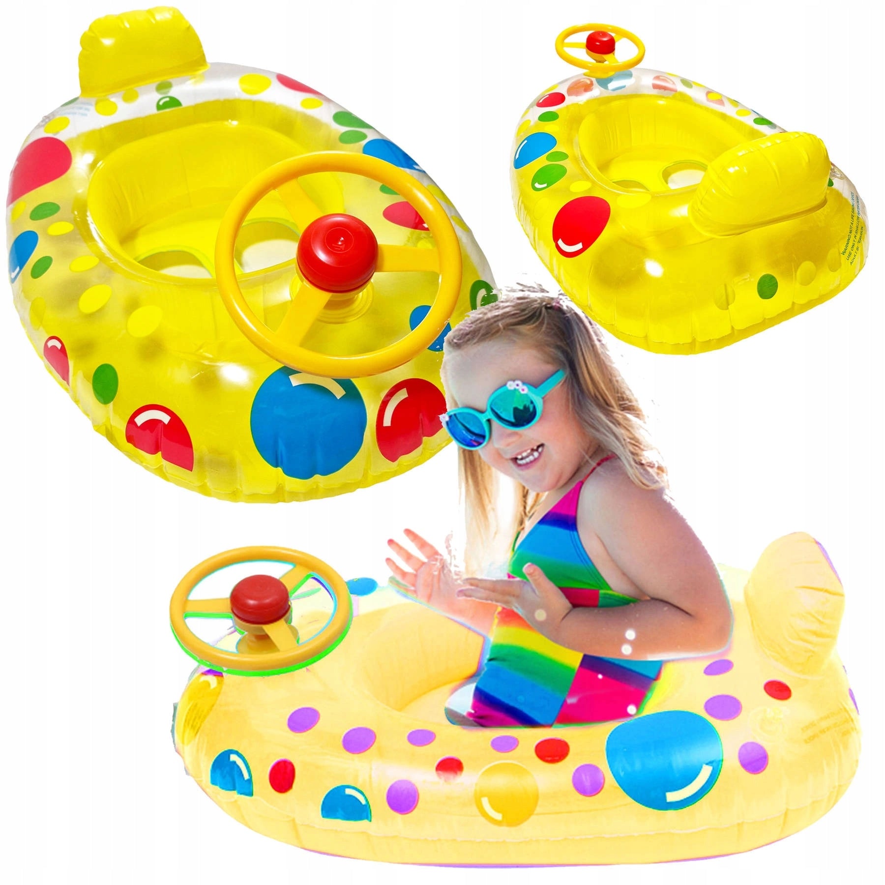INFLATABLE PONTOON FOR CHILDREN AUTO HORN STEERING WHEEL VEHICLE BOAT SEAT Manufacturer code 5907419739871
