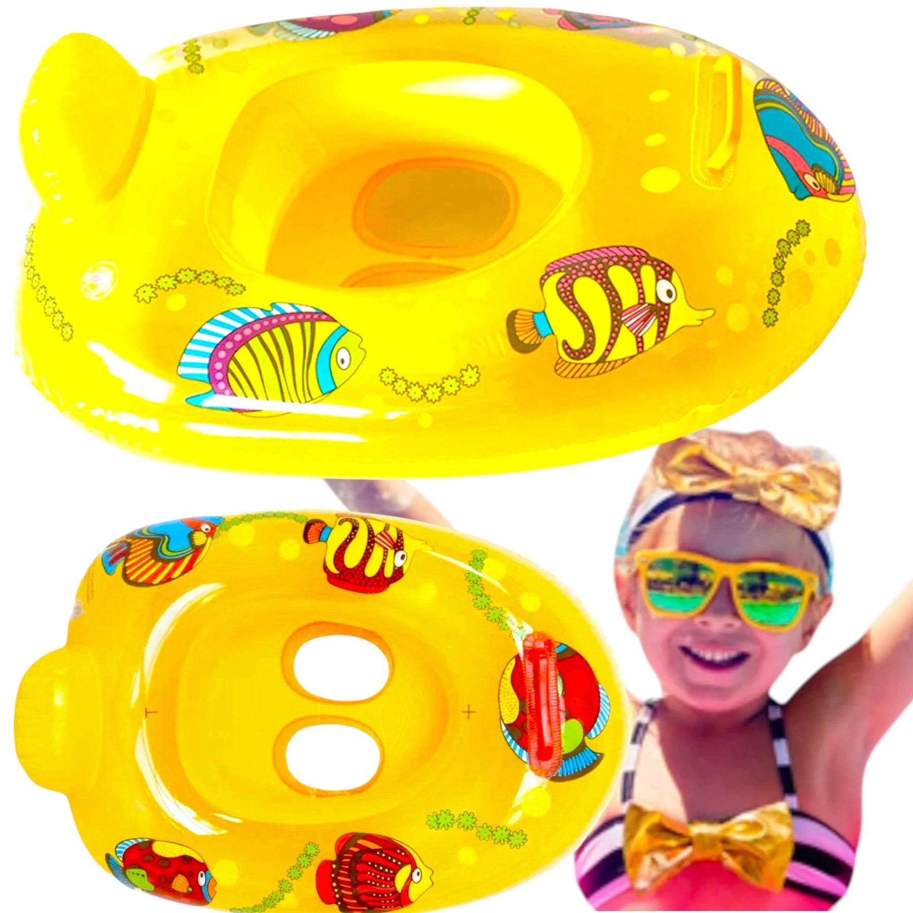 INFLATABLE PONTOON FOR CHILDREN FOR POOL PONTOON FOR WATER SEAT HOLDER 65x45 Packaging status original
