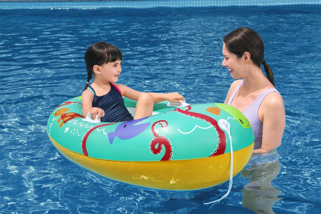 INFLATABLE PONTOON FOR CHILDREN MATTRESS BOAT 119x79 BESTWAY Kind swimming mattress