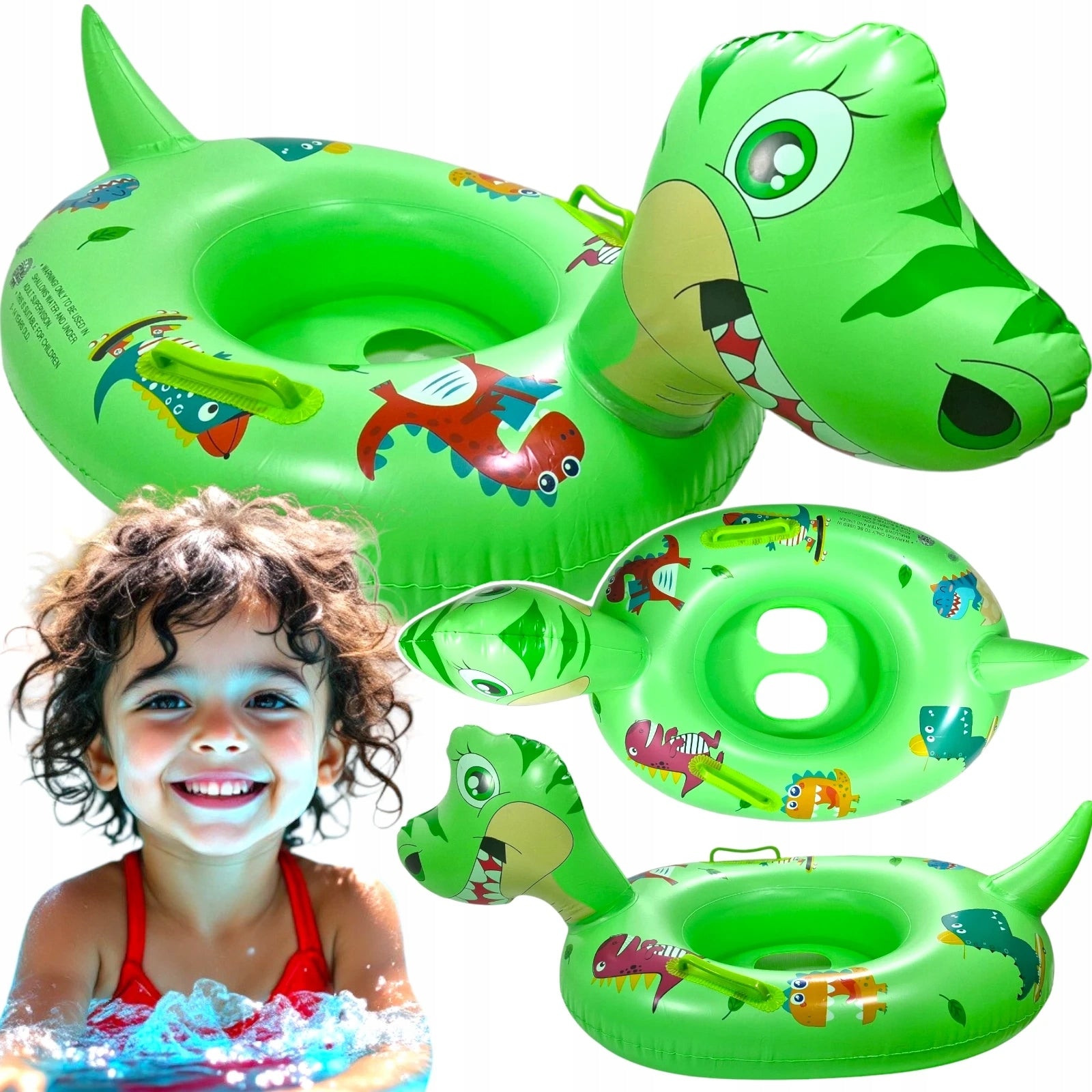 INFLATABLE PONTOON WITH CHILDREN'S SEAT DINOSAUR SWIMMING SEAT XL Packaging status original