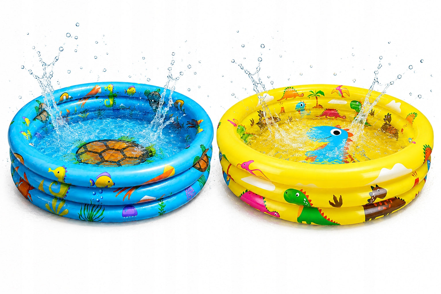 INFLATABLE POOL FOR CHILDREN Set of 2 pieces 110x30 cm Yellow and Blue