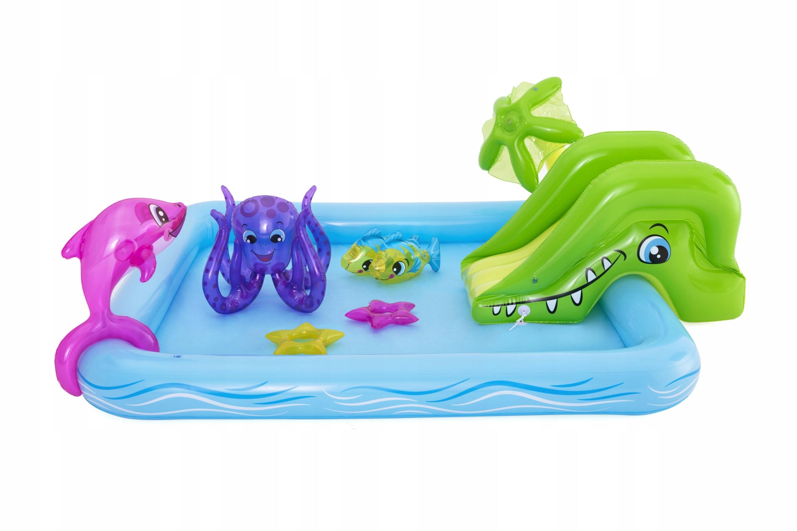INFLATABLE POOL SQUARE TOYS GARDEN WATER WITH SLIDE FOR CHILDREN 308L Packaging status original