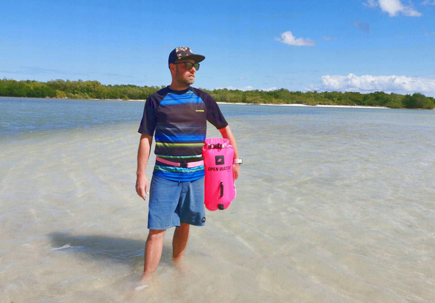 INFLATABLE SAFETY BUOY 28L PINK LARGE SWIMMING BUOY 2in1 PINK Brand OpenWater