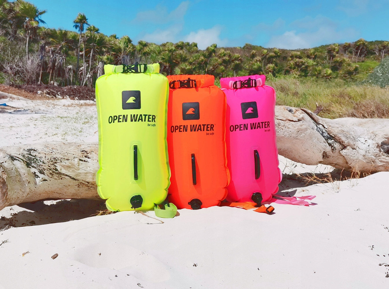 INFLATABLE SAFETY BUOY LARGE SWIMMING BUOY + 2in1 THING POCKET Length 72 cm