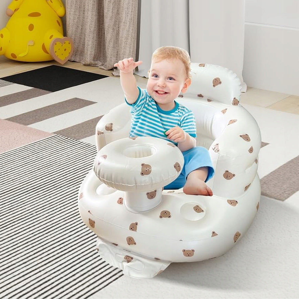 INFLATABLE SEAT FOR INFANT 3-36 MONTHS FILLING WITHOUT PUMP Color white