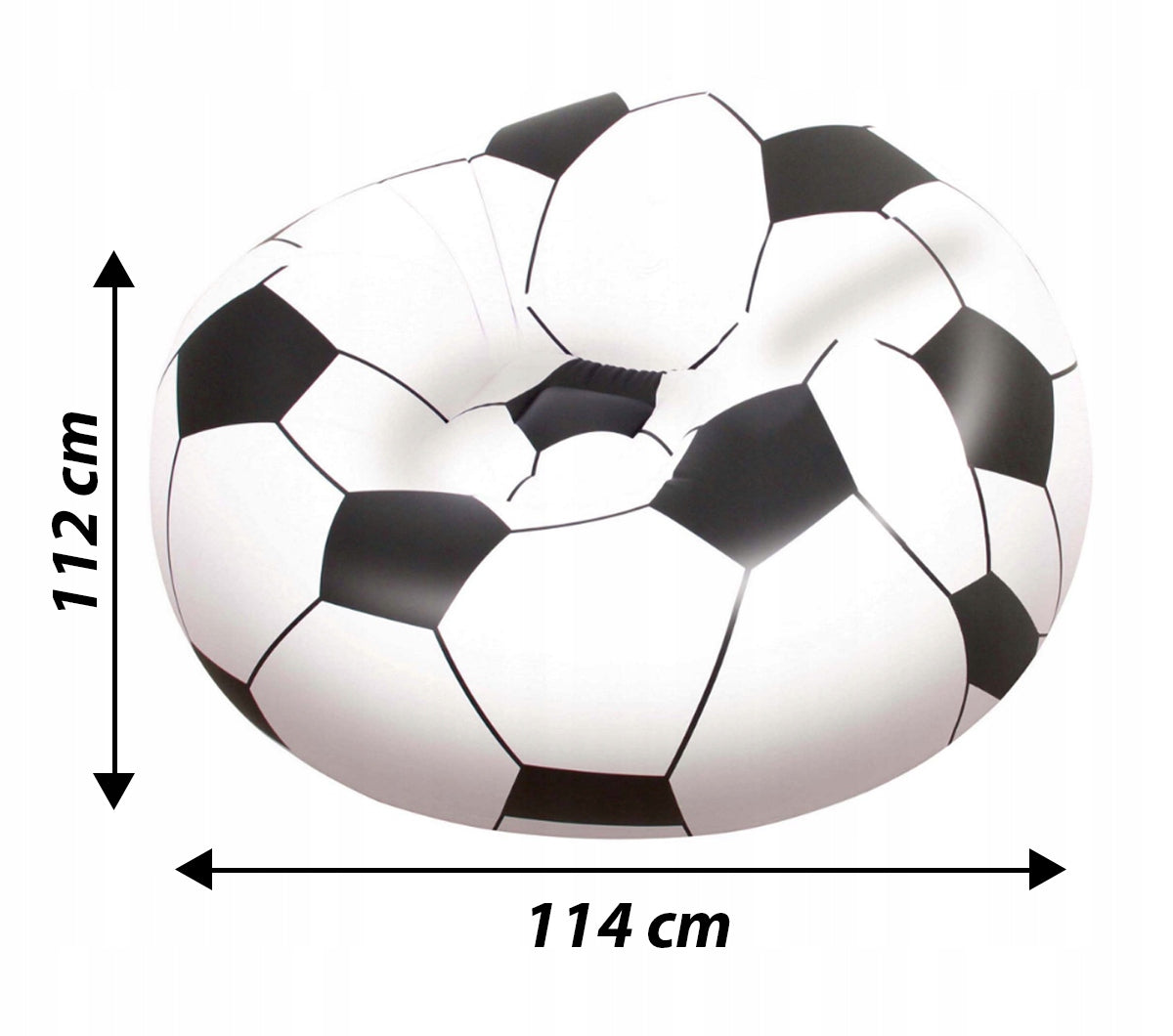 INFLATABLE SEAT LARGE POUF for children FOOTBALL BESTWAY 75010 Packaging status original