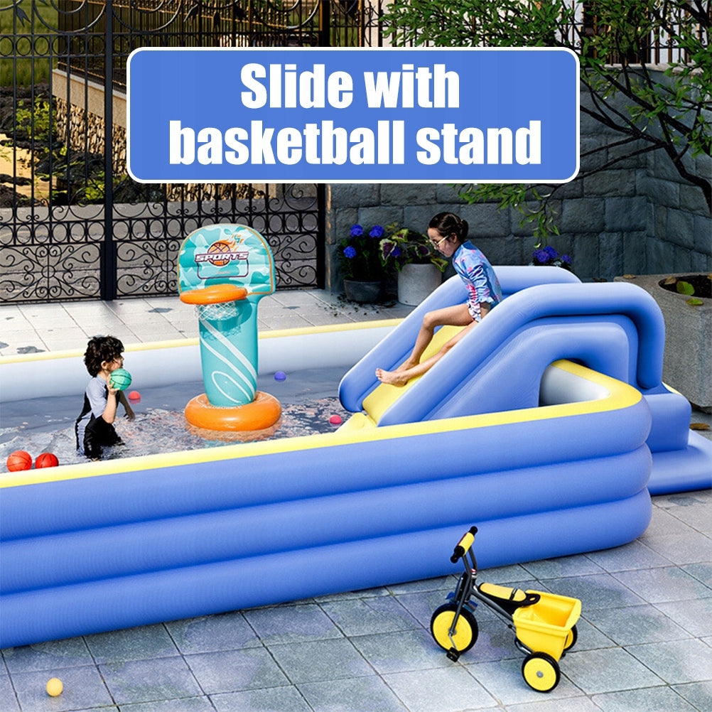 INFLATABLE SLIDE + FOOT PUMP WATER PARK Shape square