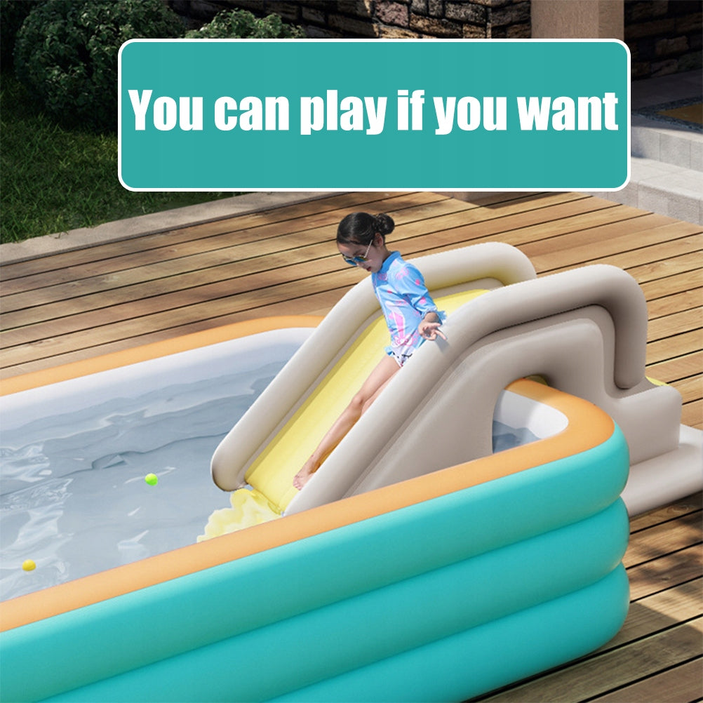 INFLATABLE SLIDE + FOOT PUMP WATER PARK Volume 1 l