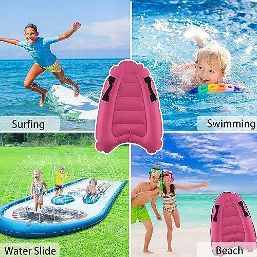 INFLATABLE SWIMMING BOARD SURFING MAT LEARNING POOL BEACH FOR HOME Gender not applicable