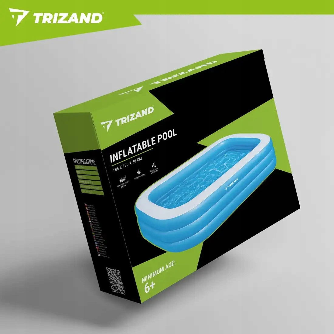 INFLATABLE SWIMMING POOL 185X130X50CM TRIZAND Manufacturer code Basen dmuchany 185x130x50cm Trizand 27797