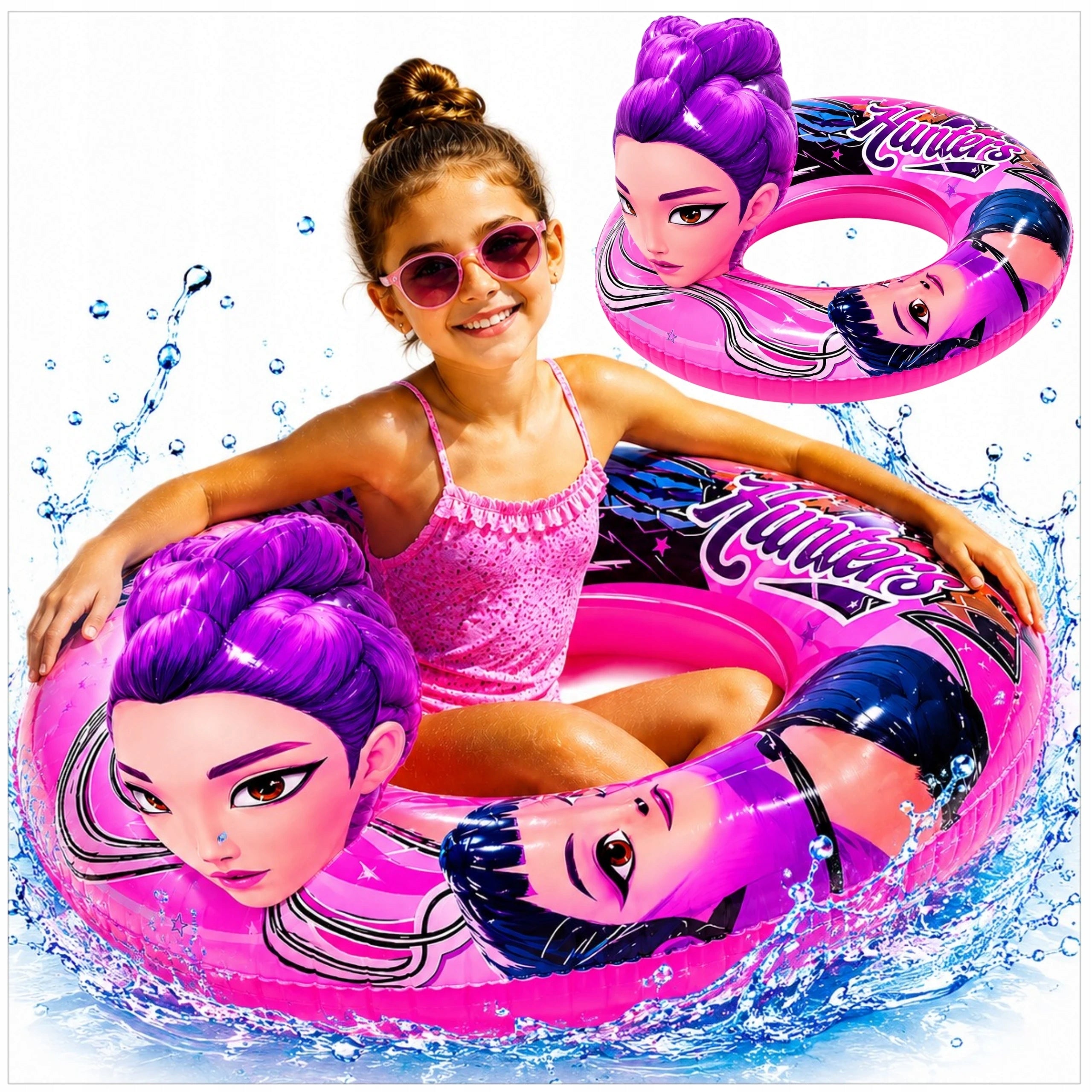 INFLATABLE SWIMMING WHEEL DEAMON HUNTERS CIRCLE K-POP KPOP FOR SWIMMING POOL 70CM XL Packaging status original