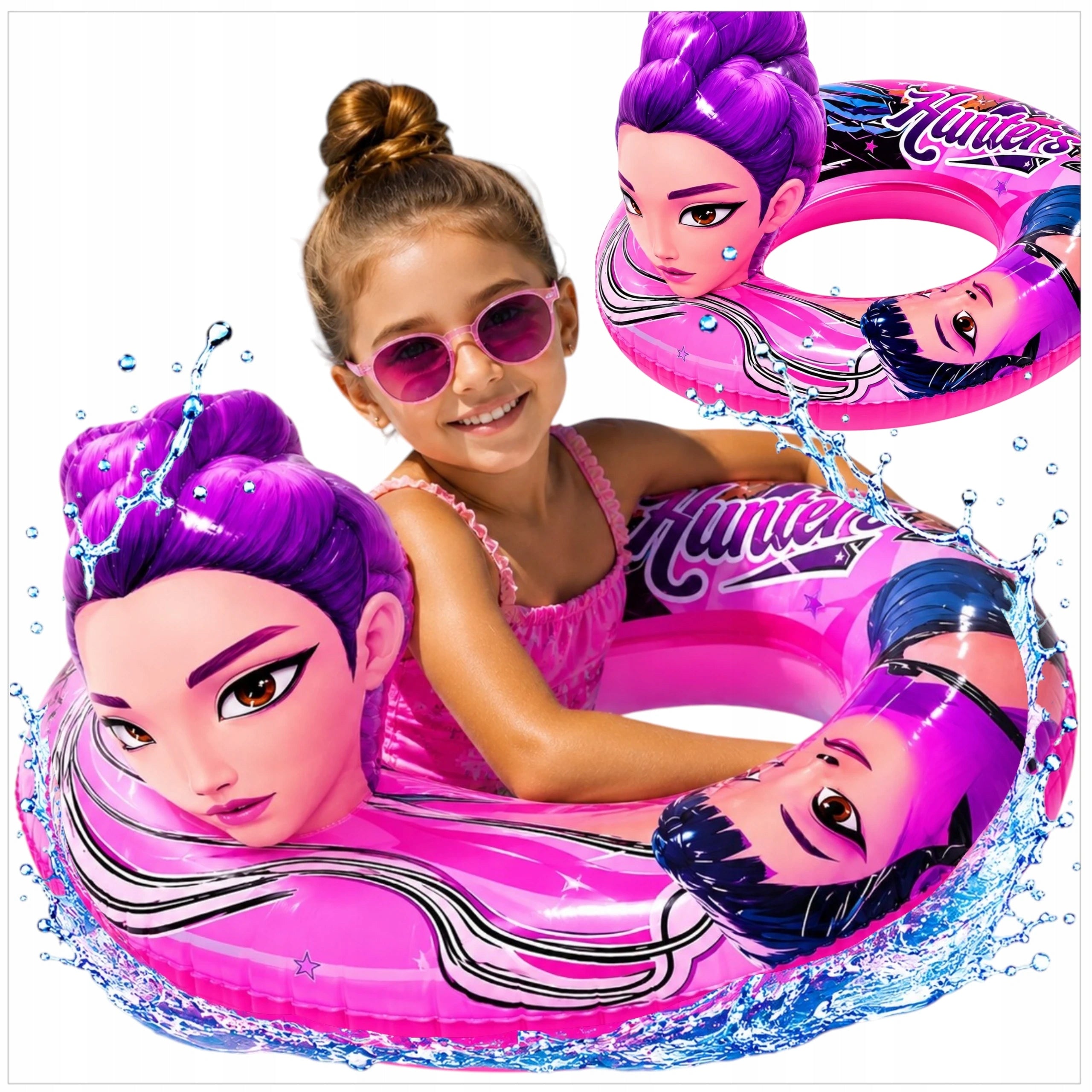 INFLATABLE SWIMMING WHEEL DEAMON HUNTERS CIRCLE K-POP KPOP FOR SWIMMING POOL 70CM XL