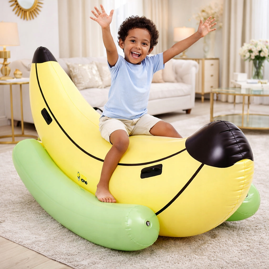 INFLATABLE SWING ROCKER BANANA 200 cm for Children for Home and Garden Rubber Brand no brand