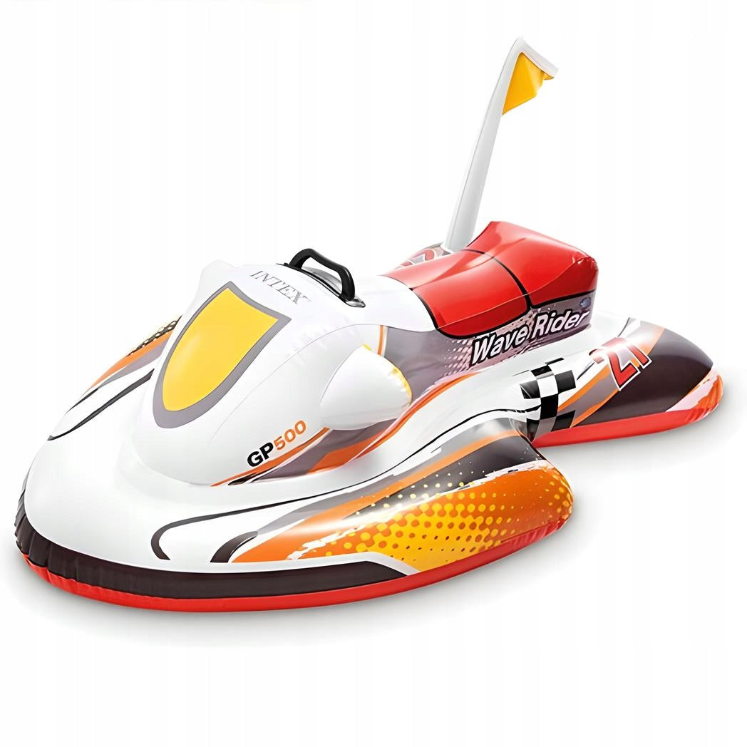 INFLATABLE WATER SCOOTER for Kids PUMPED Swimming Mattress FOR BEACHES POOL Color multicolor
