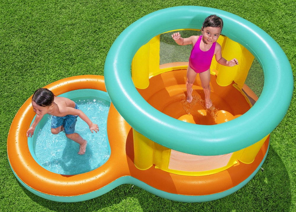 INFLATABLE WATER TRAMPOLINE PLAYGROUND SWIMMING POOL JUMTOPIA BESTWAY 239x142 CM Length 239 cm