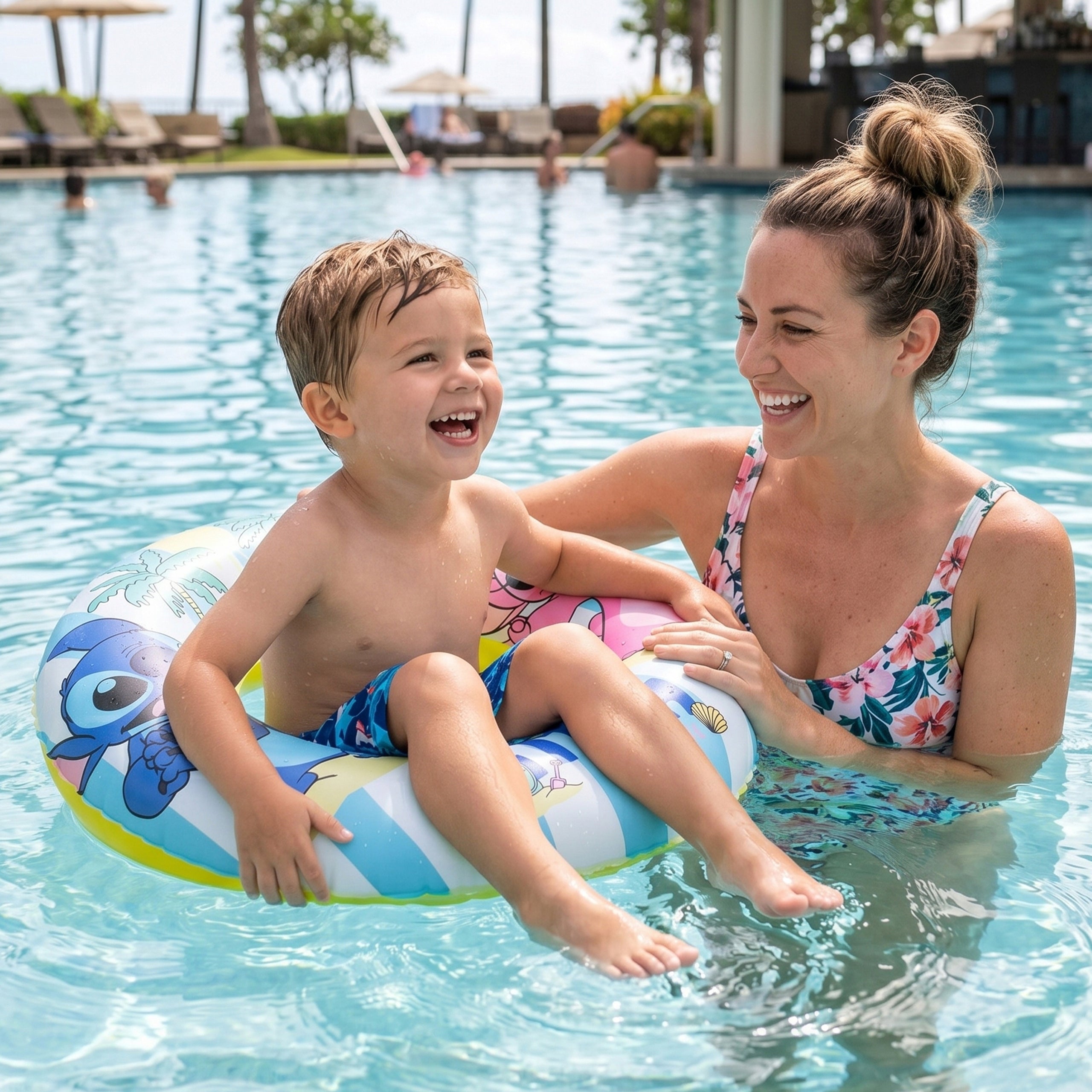 INFLATABLE WHEEL FOR SWIMMING BEACH WHEEL FOR SWIMMING POOL CHILDREN'S SEA FOR CHILDREN Length 56 cm
