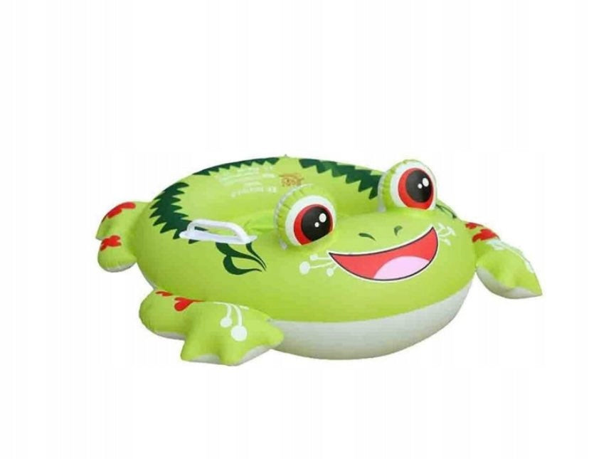 INFLATABLE WHEEL WITH SWIMMING SEAT MATTRESS WITH HANDLES FROG CHILDREN Product width 59 cm
