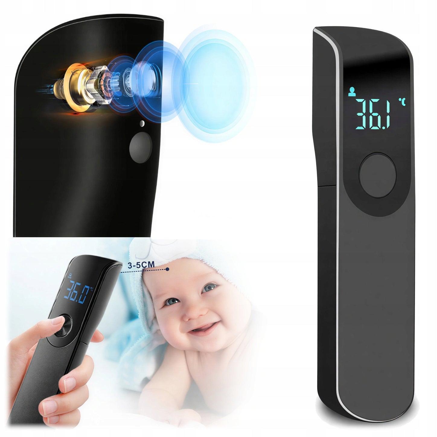 INFRARED NON-CONTACT ELECTRONIC THERMOMETER ACCURATE FAST MEASUREMENT