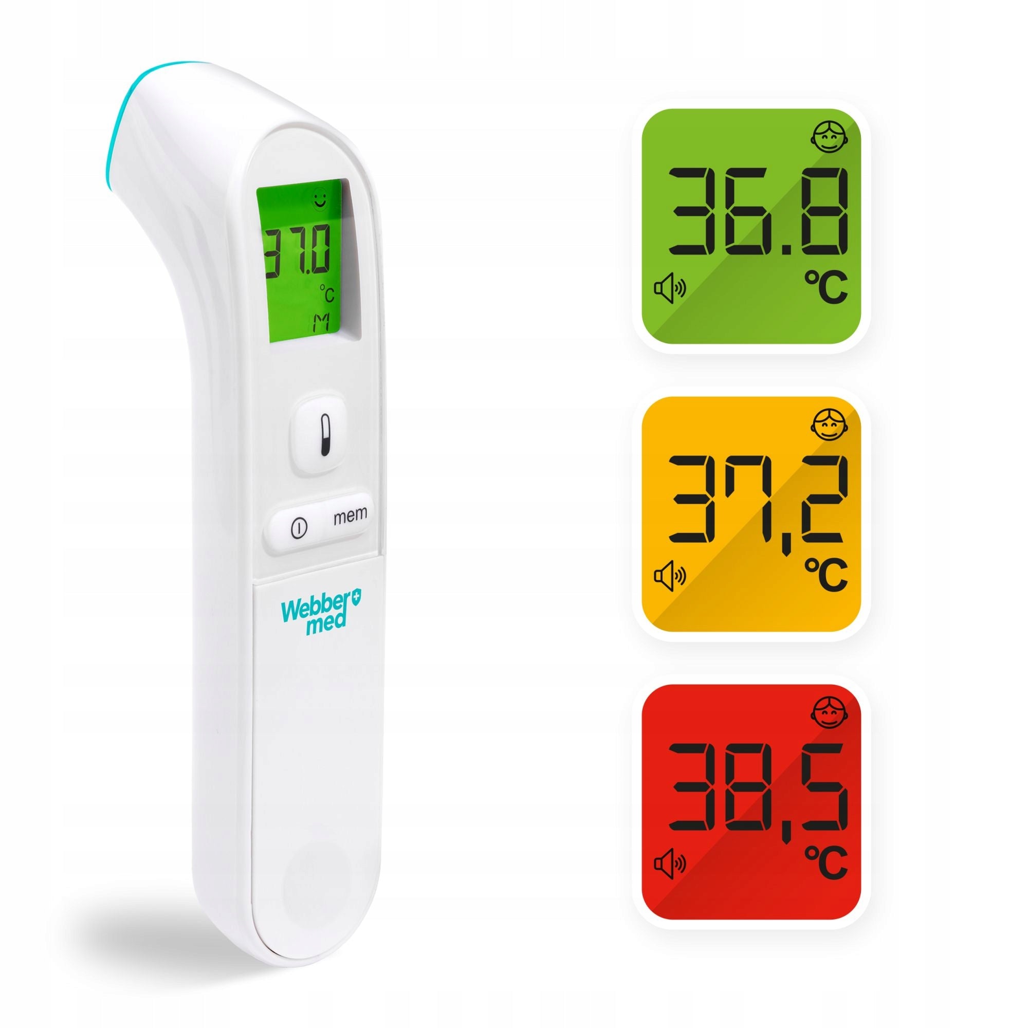 INFRARED NON-CONTACT MEDICAL THERMOMETER FEVER ALARM WEBBER TR02 EAN (GTIN) 5907265027122