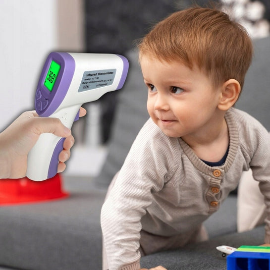 INFRARED NON-CONTACT MEDICAL THERMOMETER LCD FEVER ALARM FAST 1s Medical device no