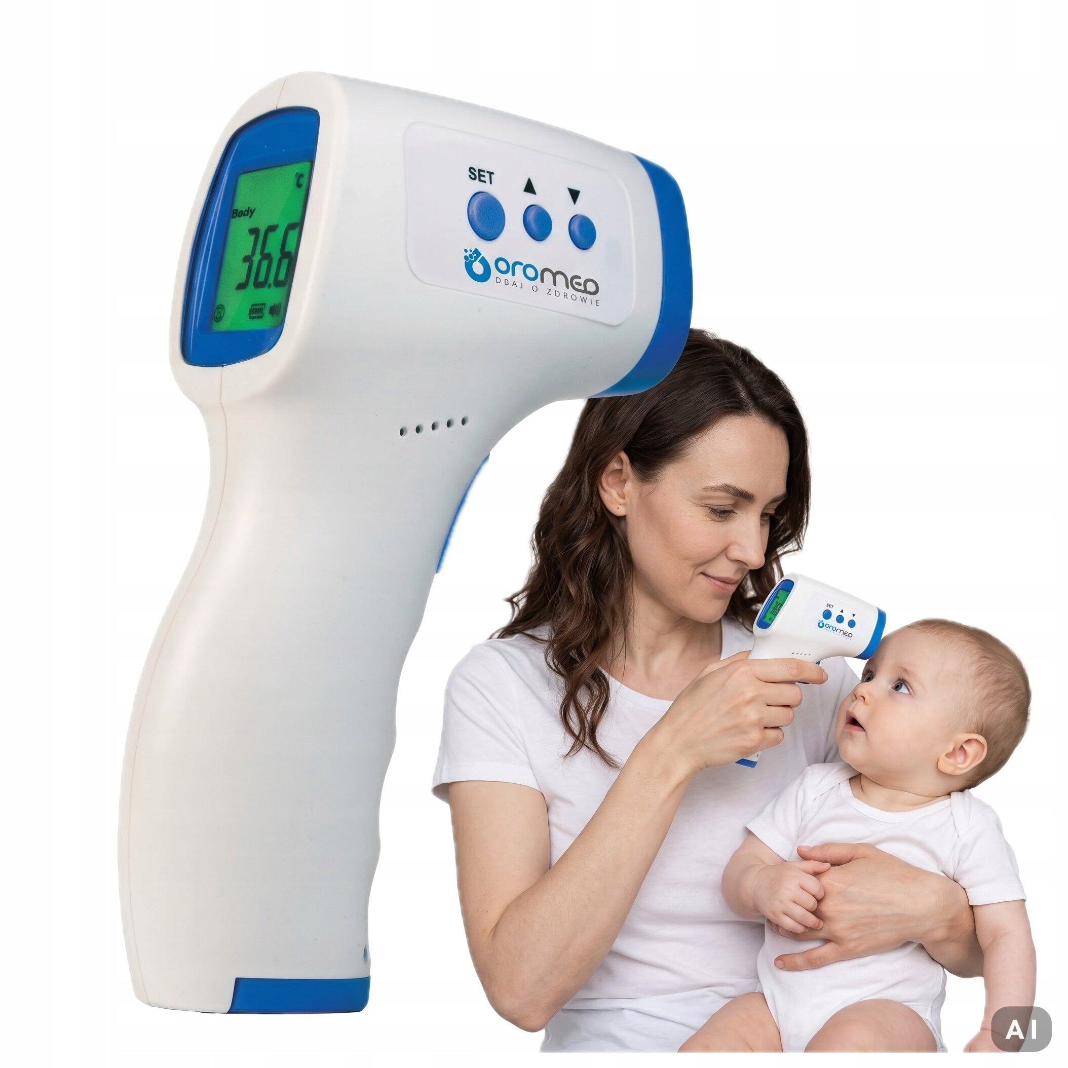 INFRARED NON-CONTACT THERMOMETER CHILDREN QUICK MEASUREMENT TRAVEL ALARM