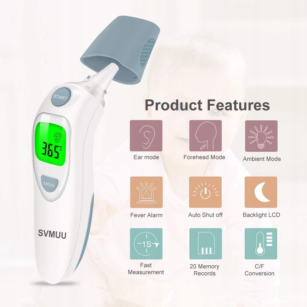 INFRARED NON-CONTACT THERMOMETER LCD 4IN1 SVMUU Medical device no