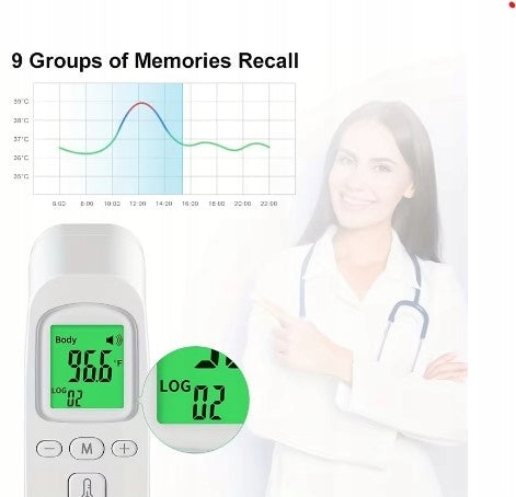 INFRARED NON-CONTACT THERMOMETER LCD DIGITAL ELECTRONIC ACCURATE 1s Manufacturer code na podczerwień do pomiaru gorączki.