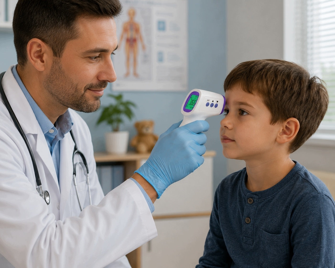INFRARED NON-CONTACT THERMOMETER LCD FOR CHILDREN AND ADULTS 1S Medical device no