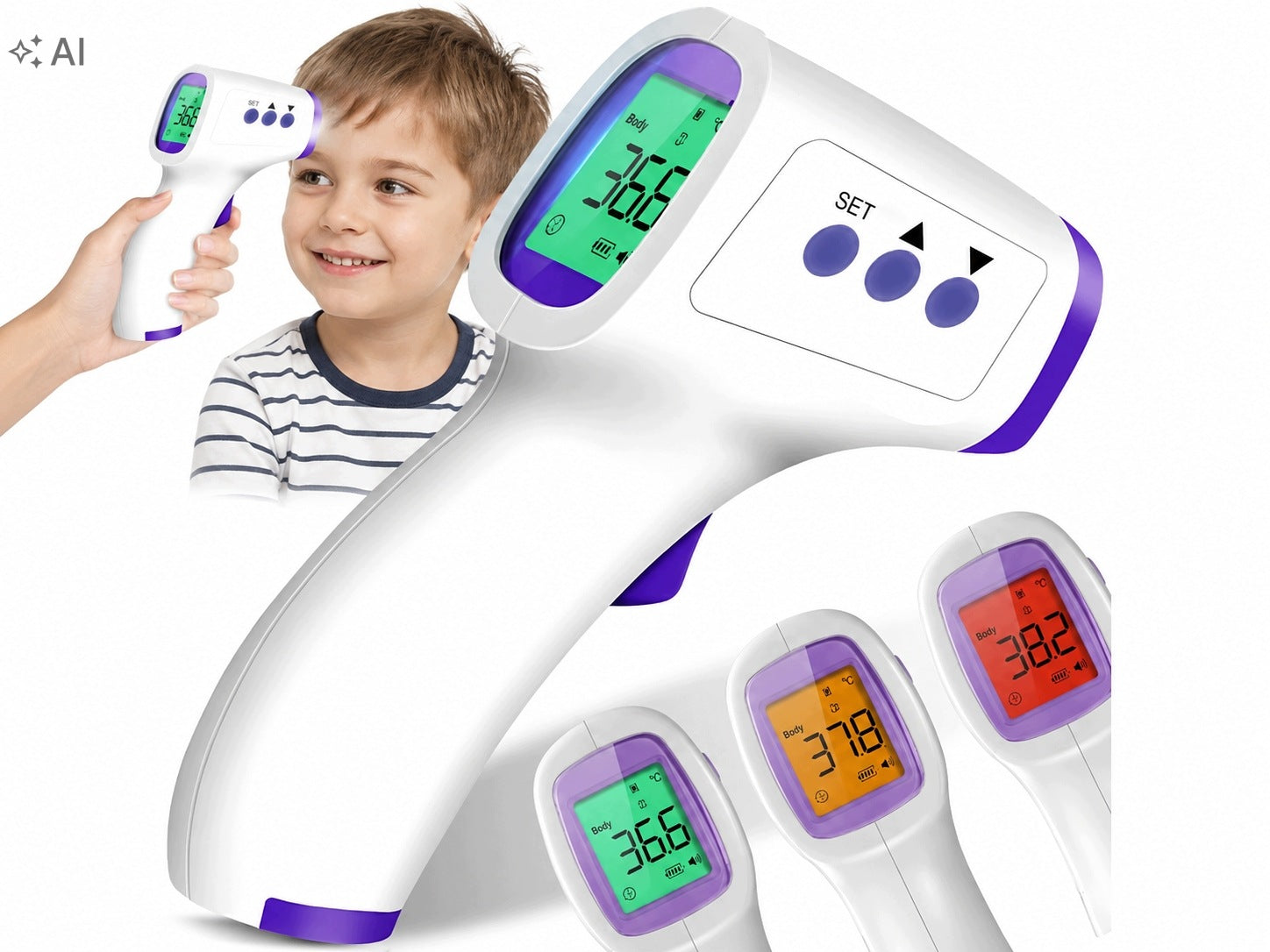 INFRARED NON-CONTACT THERMOMETER LCD FOR CHILDREN AND ADULTS 1S