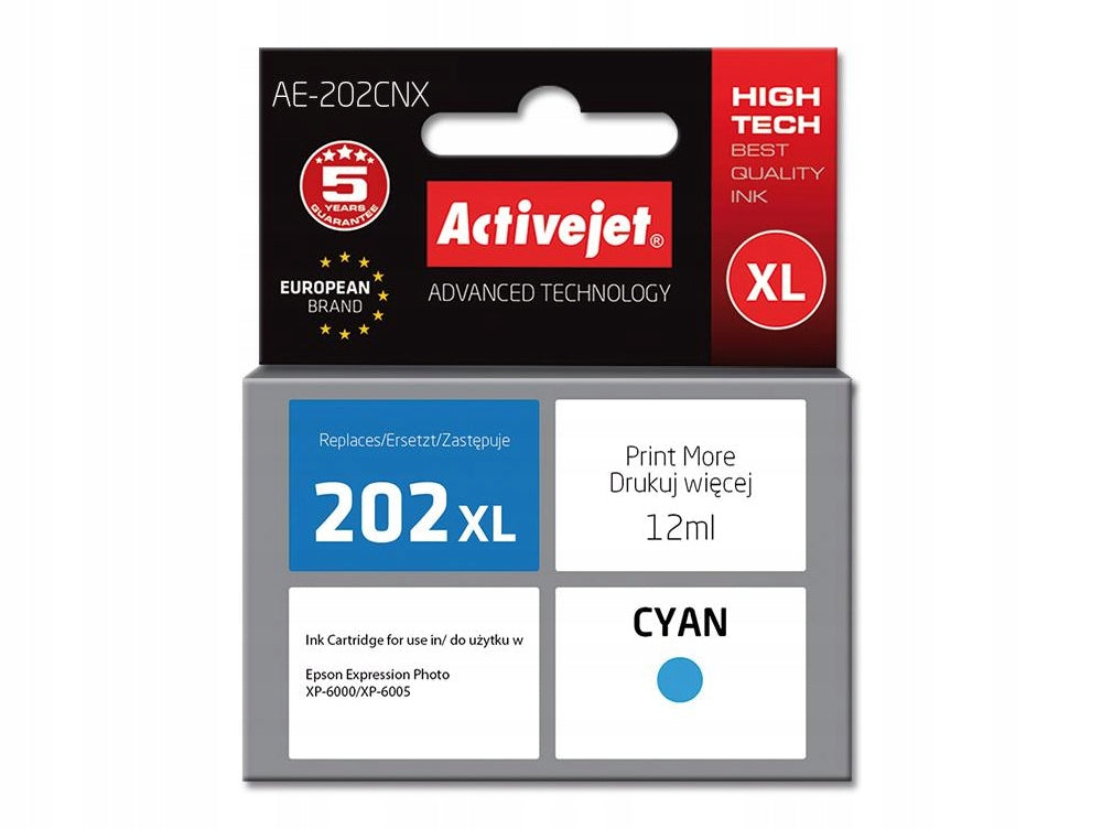 INK ACTIVEJET 202XL FOR EPSON XP-6000 XP-6005 XP-6100 XP-6105 BLUE