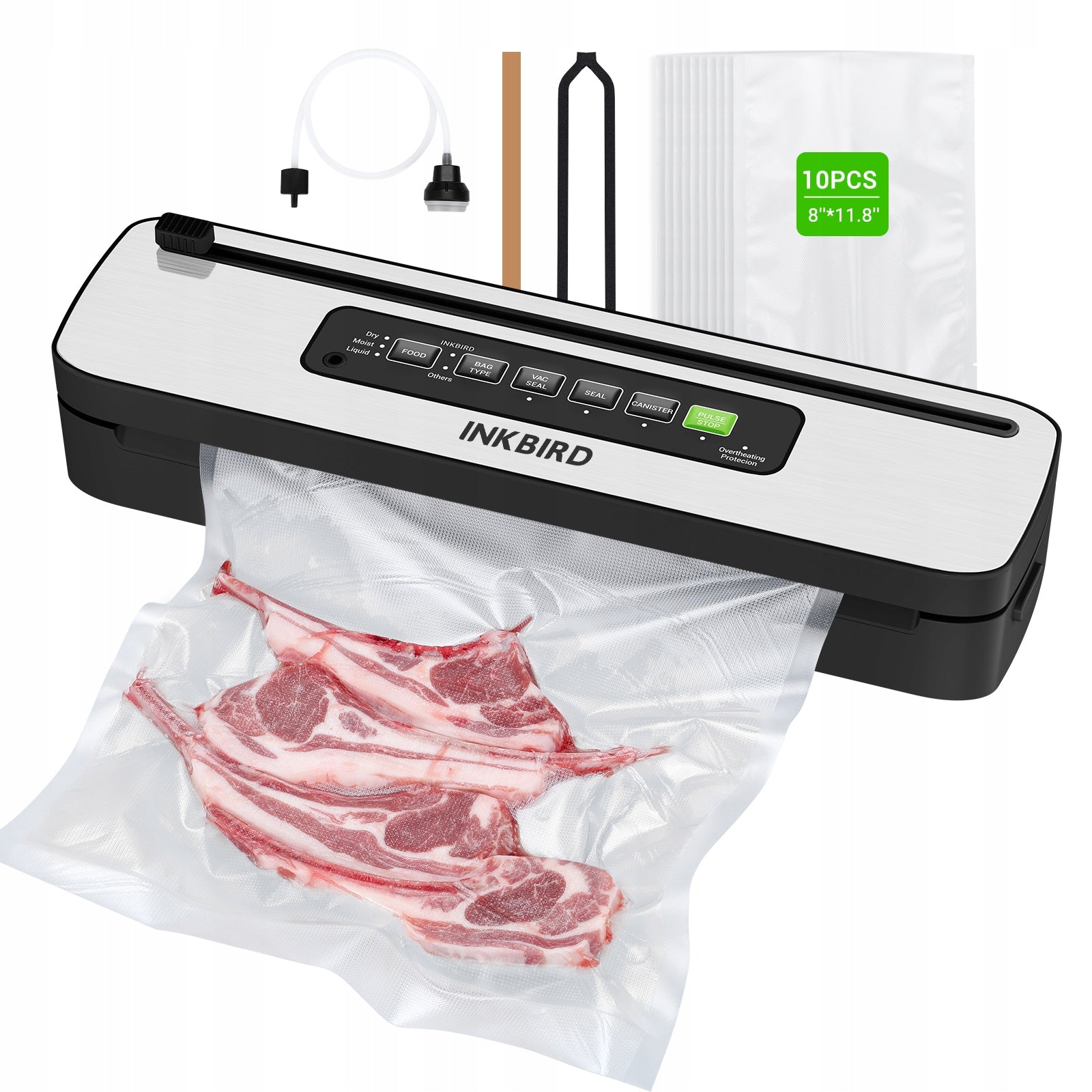 INKBIRD INK-VS05 Home Vacuum Sealer Machine Dry Moist Liquid Food Types