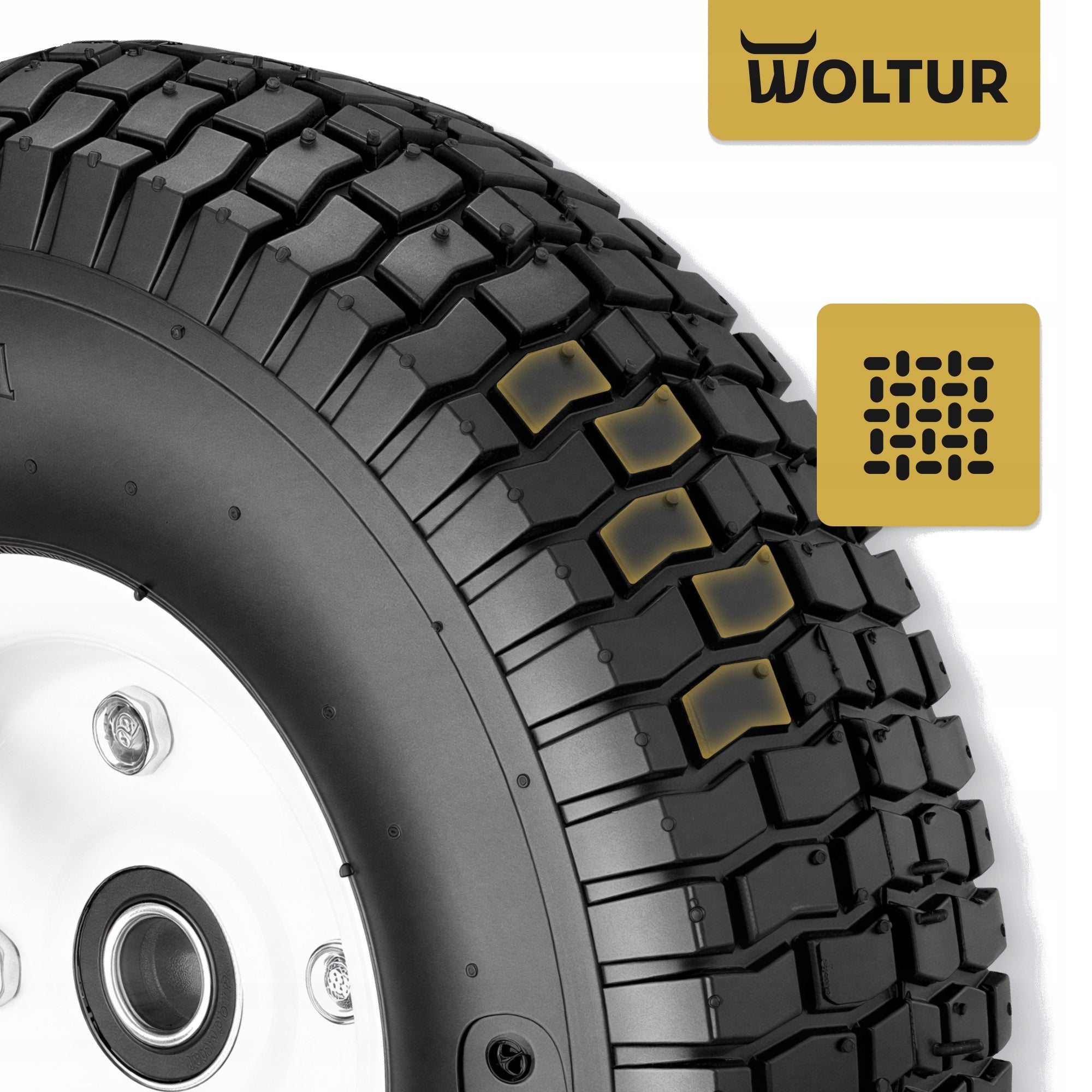 INNER TUBE WHEEL FOR WHEELBARROW TROLLEY 3.50-4 350-4 3504 FI 16 MM PUMPED Brand Woltur