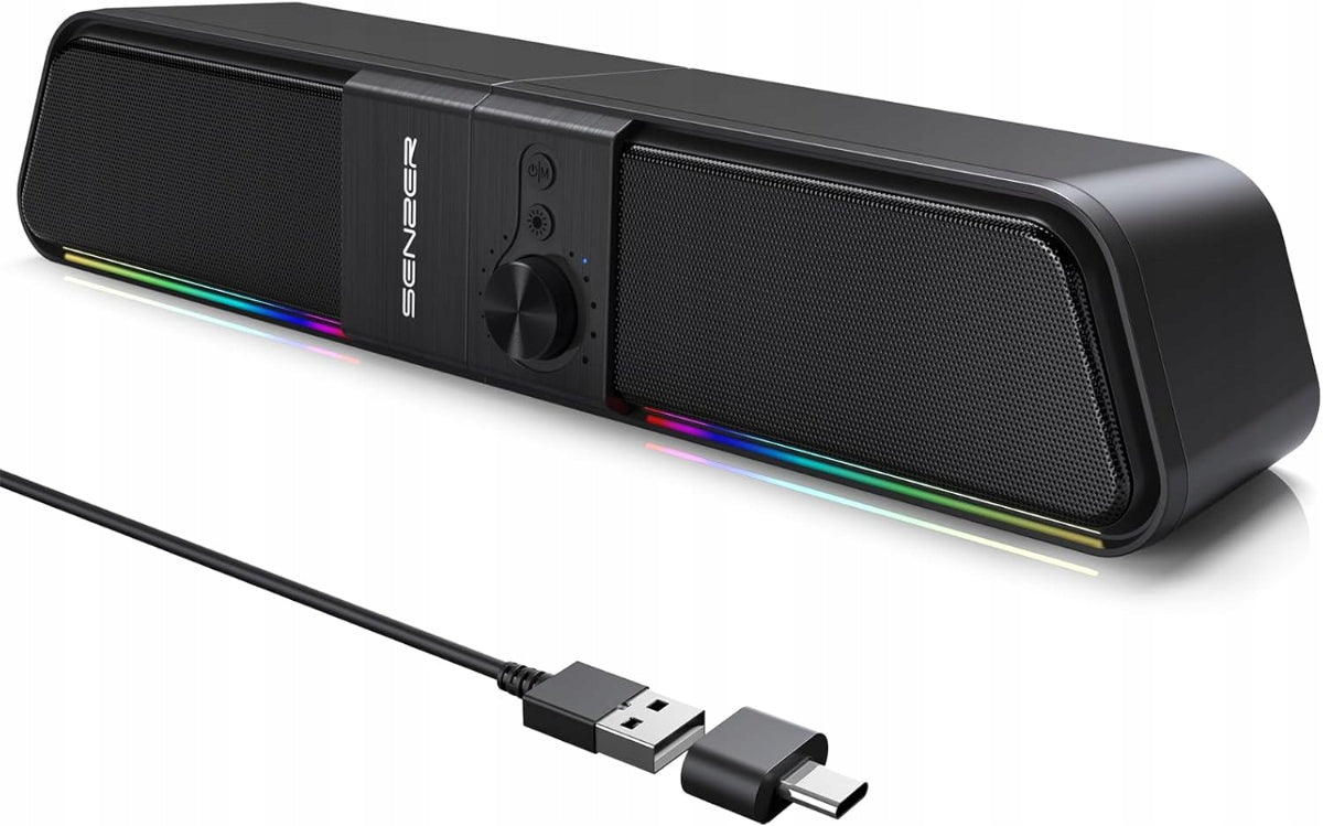 INNOVATIVE SENZER CS20 SPEAKERS WITH LED, USB AND CLEAR STEREO TOP SOUND