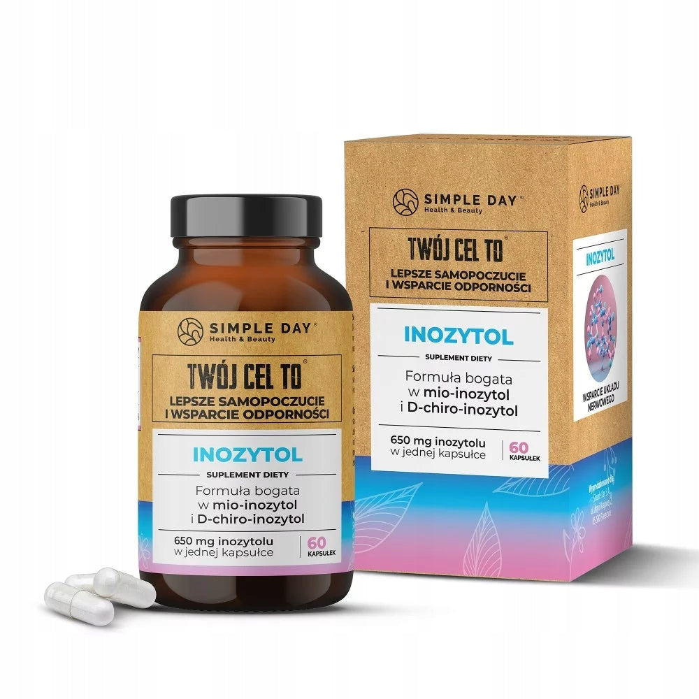 INOSITOL 650mg MIO D-Chiro - PCOS NERVOUS SYSTEM, CONCENTRATION, HORMONES + B6 Packaging status original