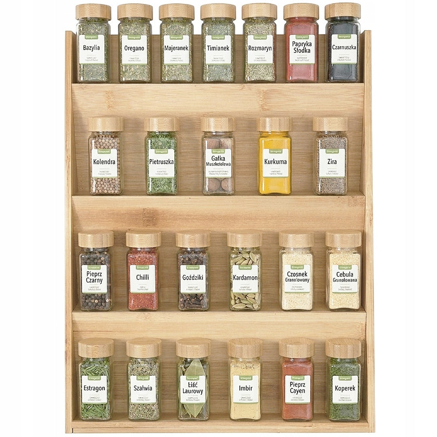 INSERT FOR DRAWER FOR JARS WITH SPICES SLIDING BAMBOO WELLHAUS Brand Wellhaus