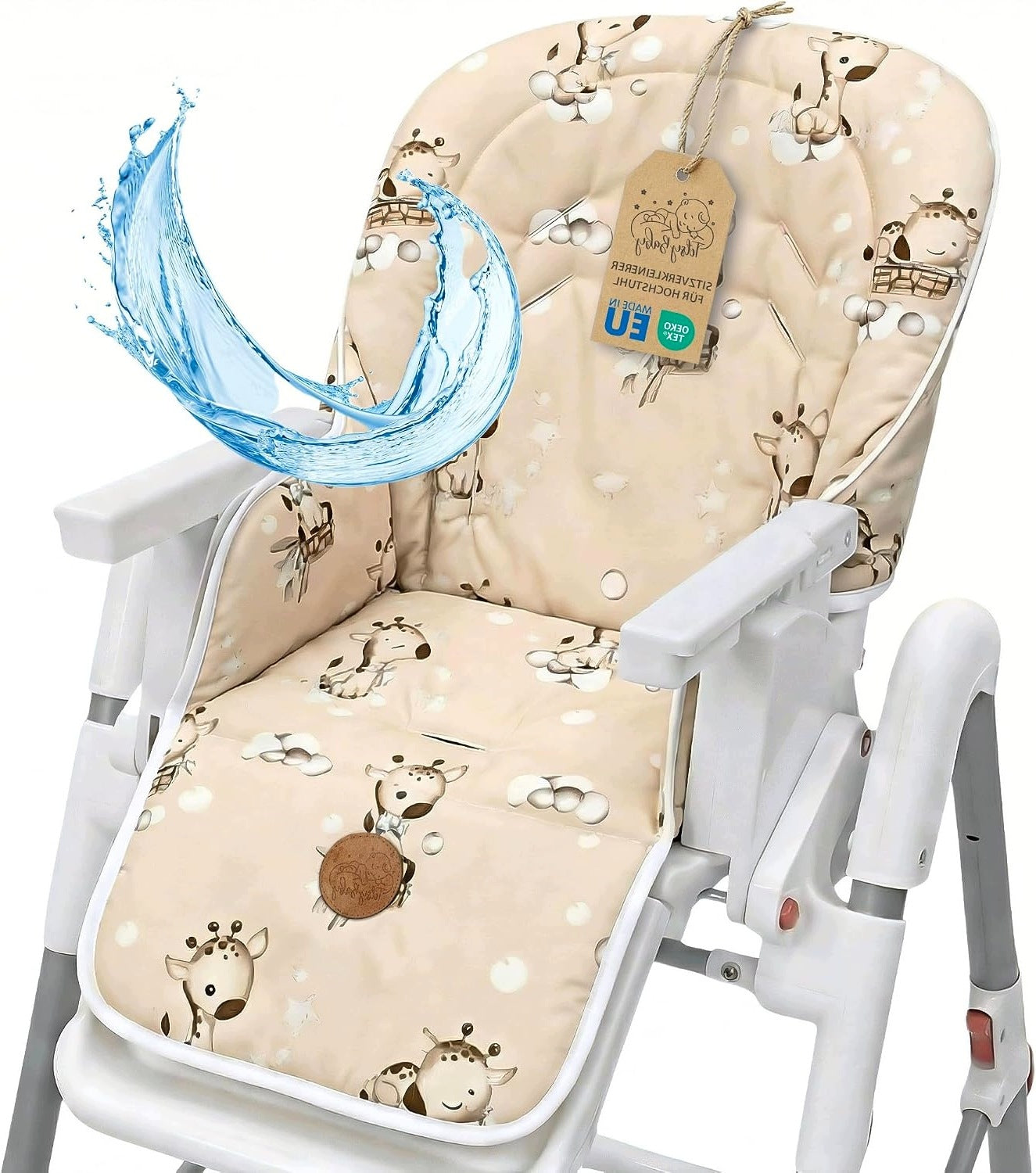 INSERT FOR HIGHCHAIR POLYESTER WITH GIRAFFE MOTIF