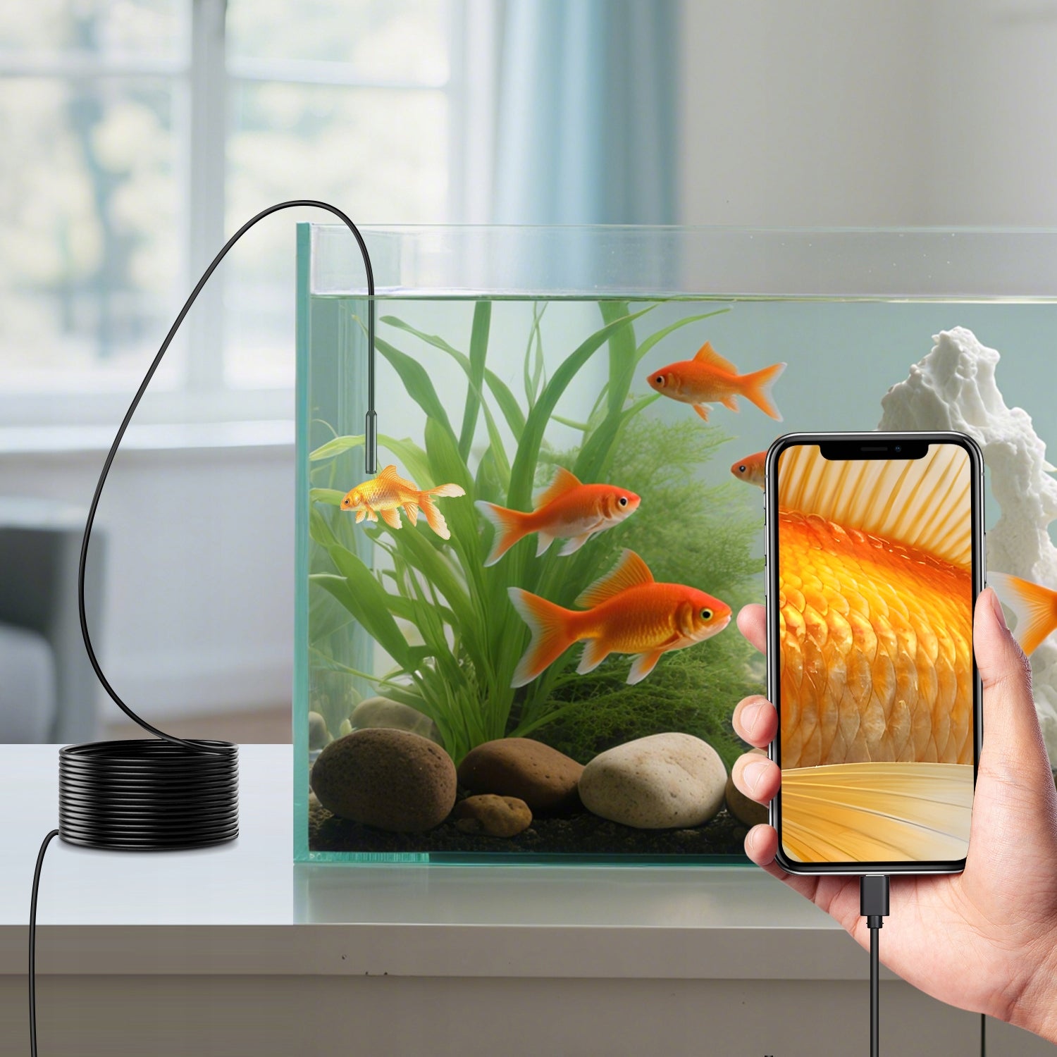 INSPECTION 3in1 CAMERA for IPHONE ANDROID ENDOSCOPIC HD QUALITY 3M Manufacturer code LY5317