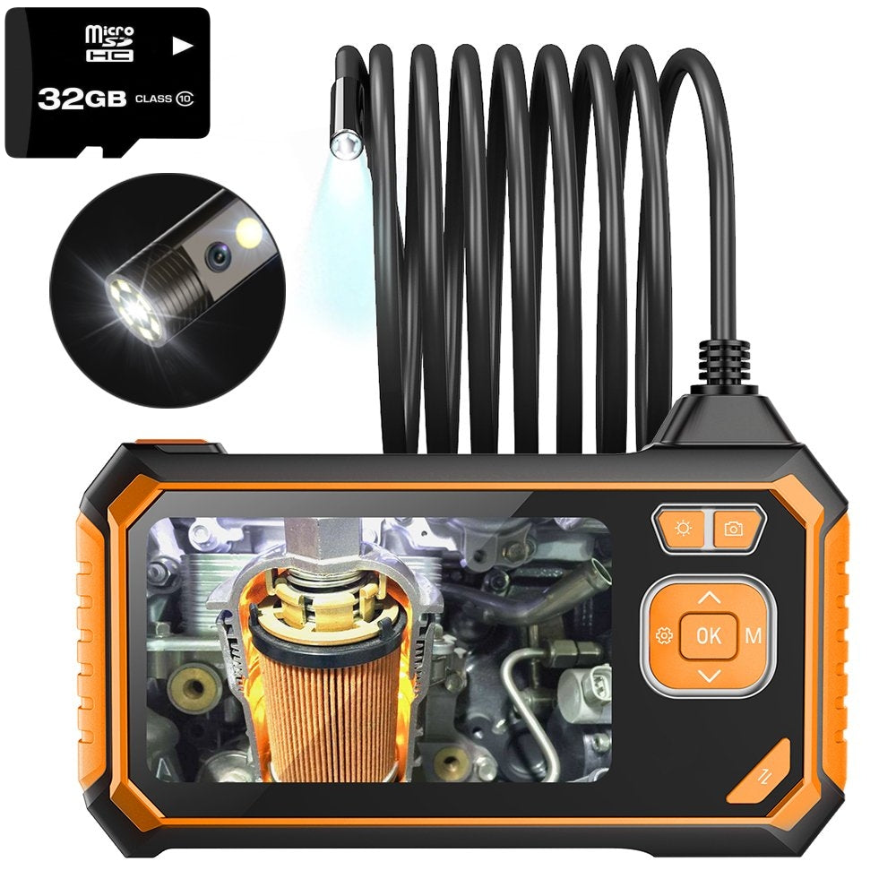 INSPECTION CAMERA ENDOSCOPE DUO 5-METER CABLE 8 LED 5.5mm IP67 32GB SD