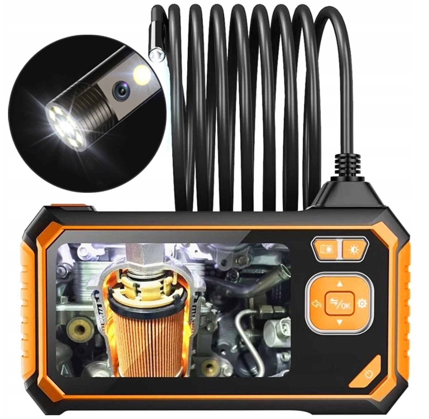 INSPECTION CAMERA ENDOSCOPE DUO DUAL 2 CAMERAS 2x FULL HD 1080 8mm 5m