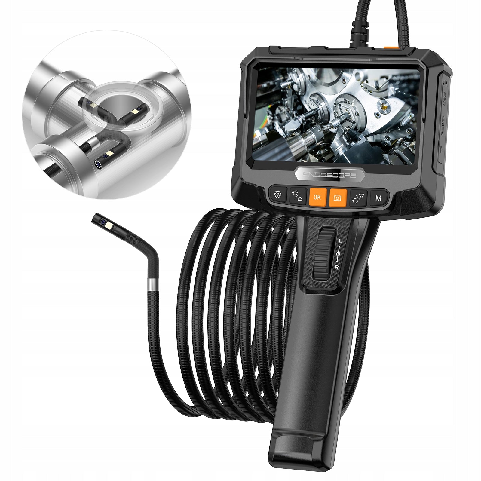 INSPECTION CAMERA ENDOSCOPE DUO MOVABLE HEAD 360° 1.5m 4LED 32GB SD IP67 Manufacturer code S10 8.5mm