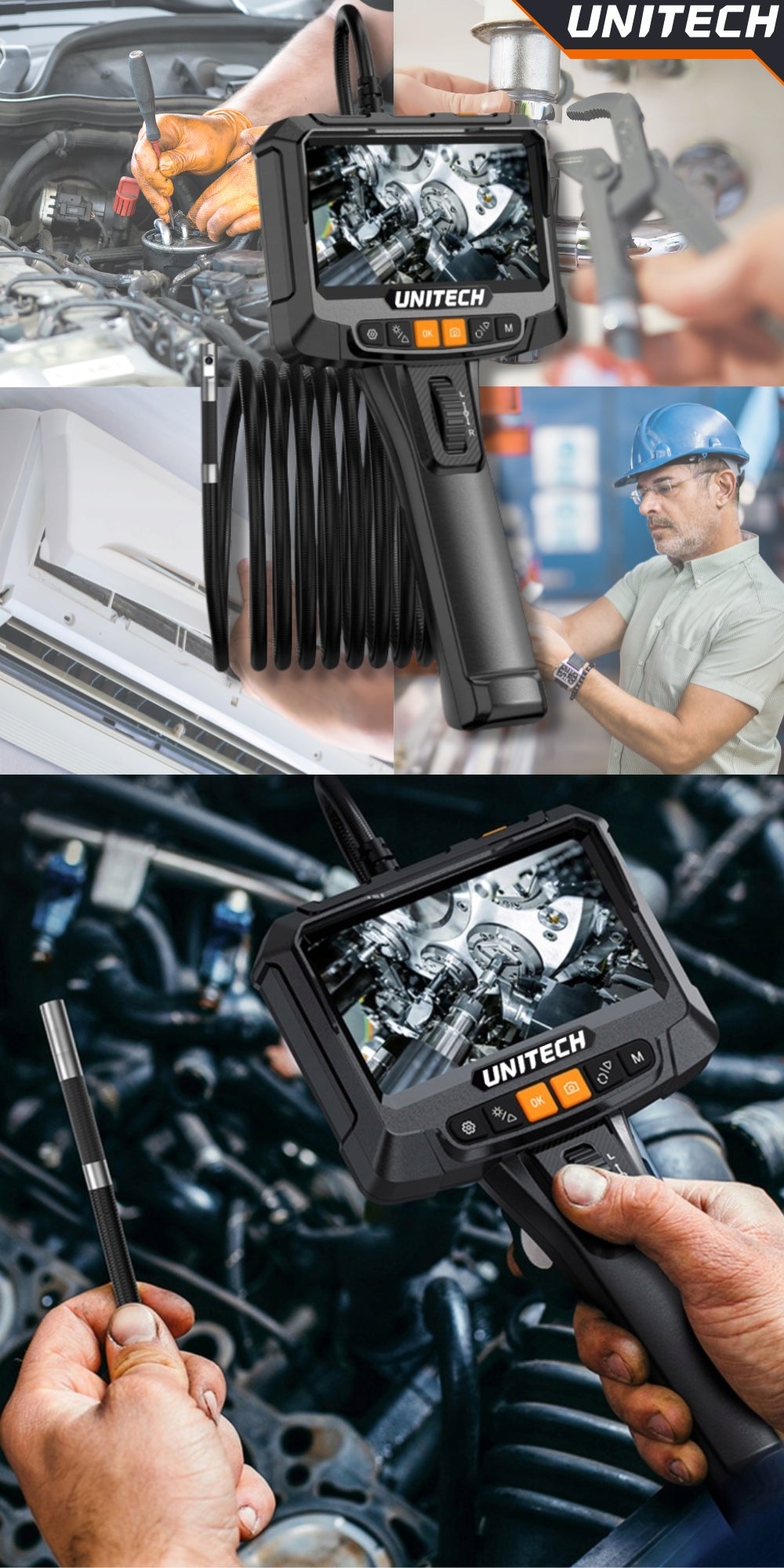 INSPECTION CAMERA WITH 360° ROTATING ENDOSCOPE HEAD + 32GB CARD Manufacturer code NH500