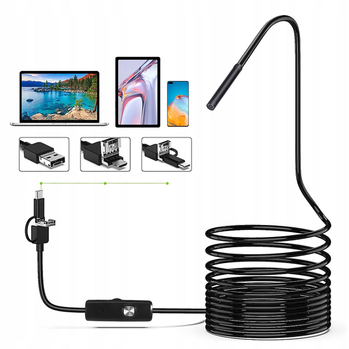 INSPECTION CAMERA for PC phone ANDROID 3in1 ENDOSCOPIC 5M HD QUALITY Brand no brand