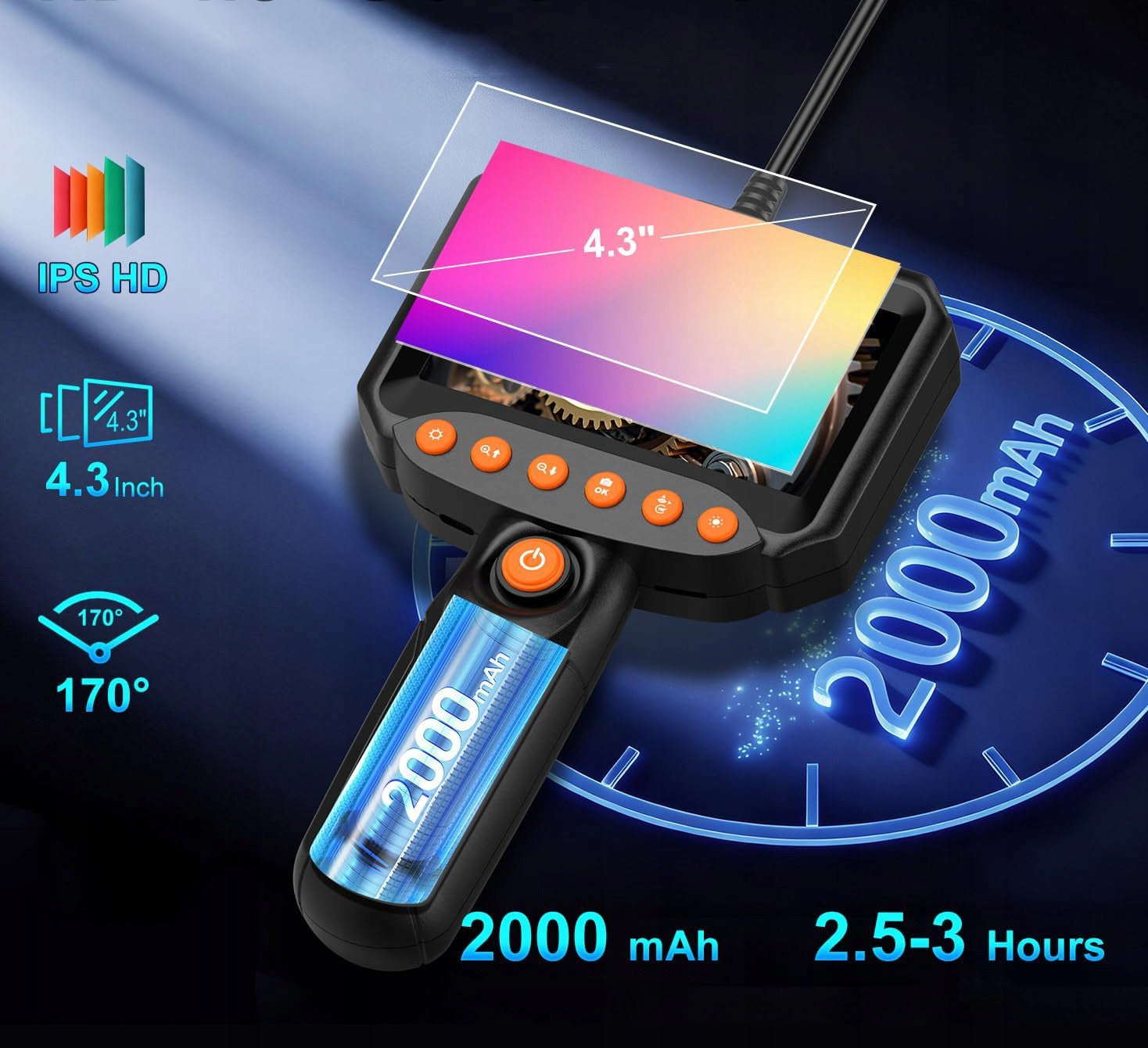 INSPECTION Camera DUO ENDOSCOPE TWO CAMERAS 5M 8LED 2x Full HD Photography Brand no brand